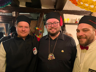 Oberbürgermeisters Alex Maier mit dem Narrenkäpple